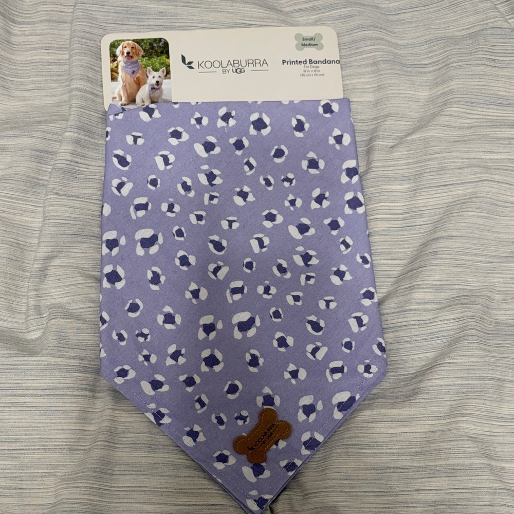 Koolaburra Lavender and White Printed Dog Bandana